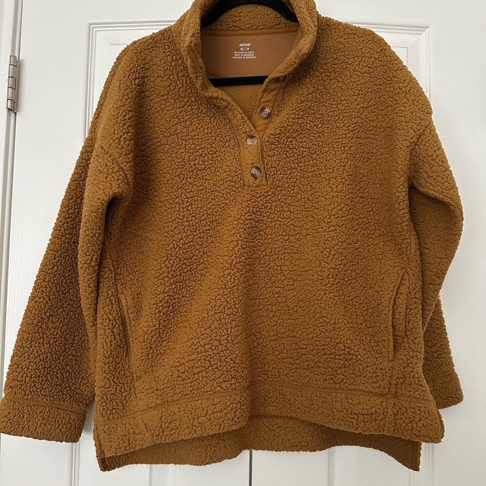 Aerie Tan Fleece Pullover